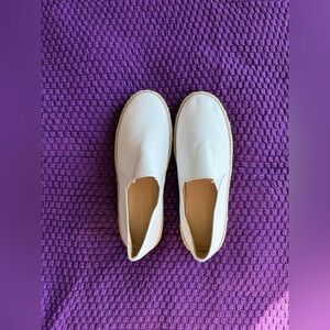Stuart Weitzman White Espadrille Flats